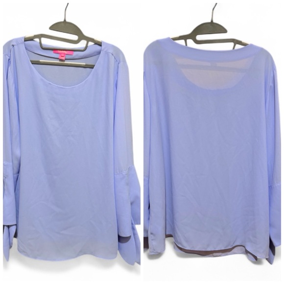Lily Pulitzer Langston Top Periwinkle XL - Picture 3 of 11